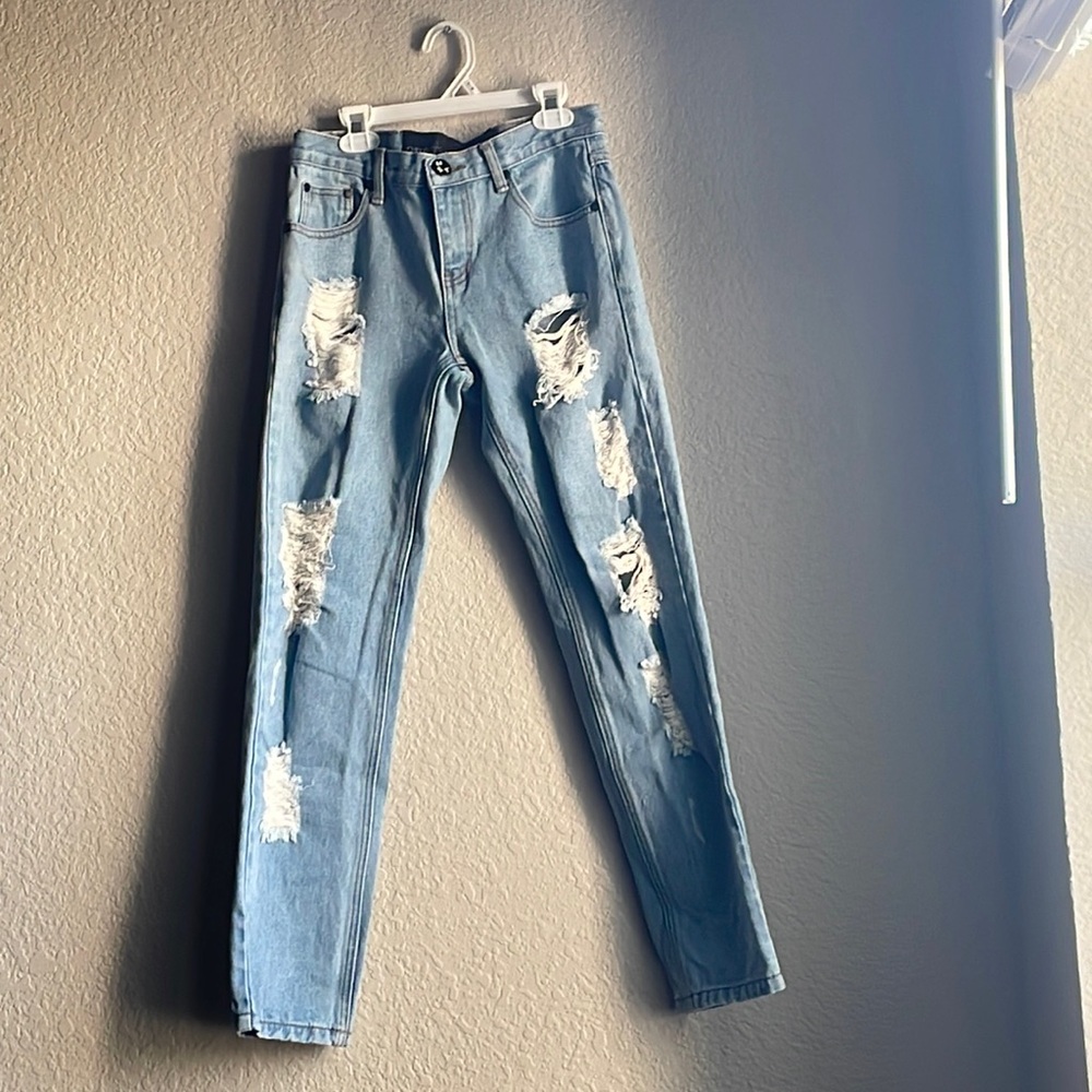 One teaspoon denim rip jeans(24)